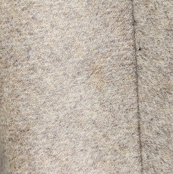 J Crew City Coat Neutral Tan Wool Blend Petite 6 6P Cocoon Zip Stadium Cloth? - Picture 8 of 15